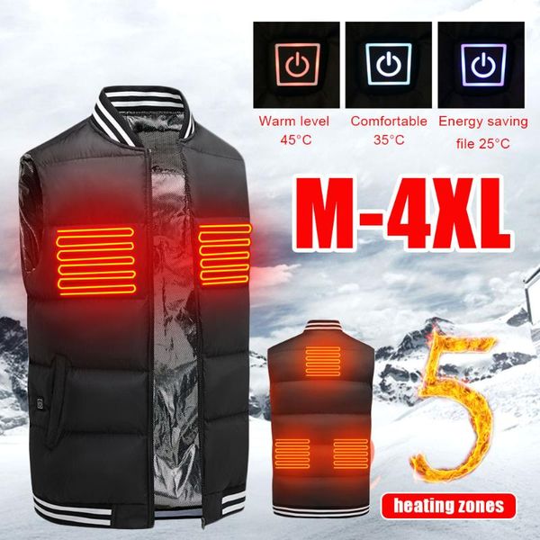 

racing jackets outdoor board fishing warm clothing thick and zone 5 fever smart heating vest with usb charging jacket heated, Black;red