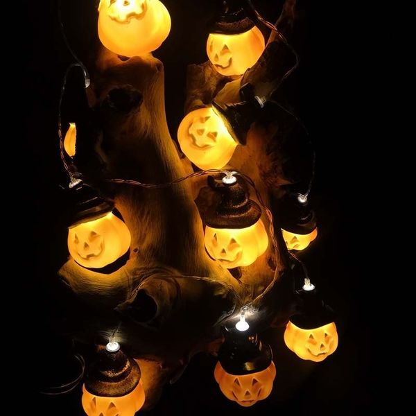 

halloween ghost led rack battery skeleton pumpkin string lights straight