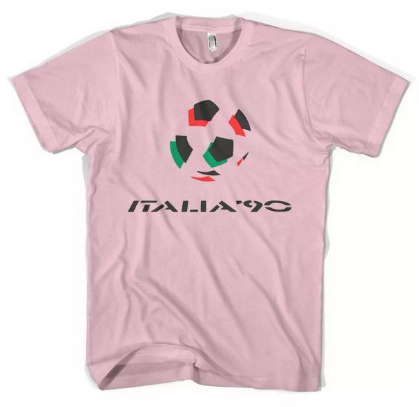 

NEW Logo World Cup Italy 90 Football T-Shirt All Sizes Colors, White;black