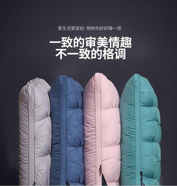 

pillow 48x74cm hilton five-star el solid color microfiber filling cushion for bedroom sleep bedding rectangular core