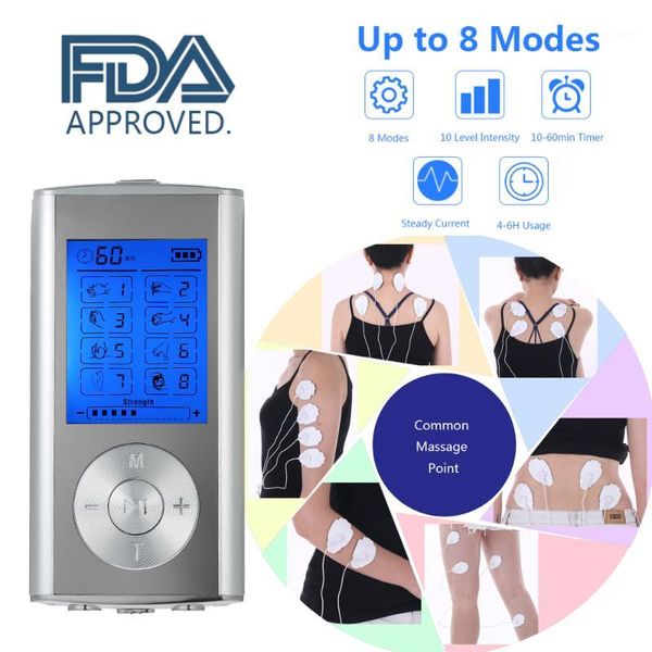 Massageador Carevas Máquina Elétrica Recarregável 8 Modos Dezenas Unidade Portátil Pulso Estimulador Muscular Terapia Corpo1