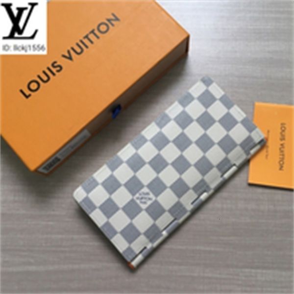 

wallets brand real designer compact luxury long 2h5r m63212 clutches white leather grid chain canvas wallet purse bag evening men key card h, Red;black