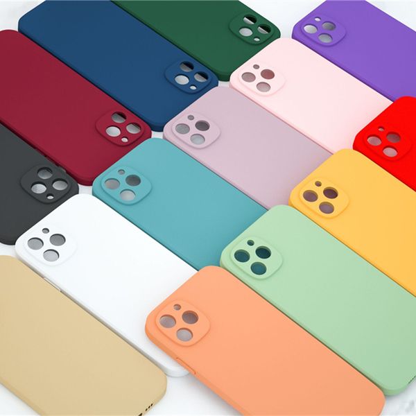 TPU Soft Cases für iPhone 12 11 PRO MAX MINI XR Matte Handy Case Schutzhülle 14 Farben