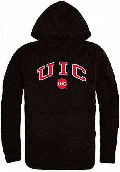 

uic university of illinois at chicago ncaa campus pullover hoodie l5id#, Black