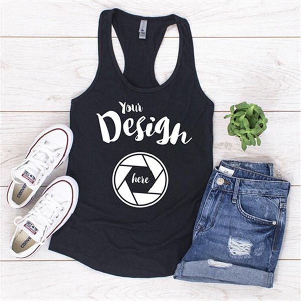 

party favor customize song name next level 1533 tanks flat lay racerback birthday music funny summer