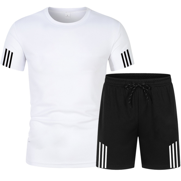 

men's tracksuits 2021 sportswear summer clothes two-piece t-shirt shorts brand track suits sports, Gray