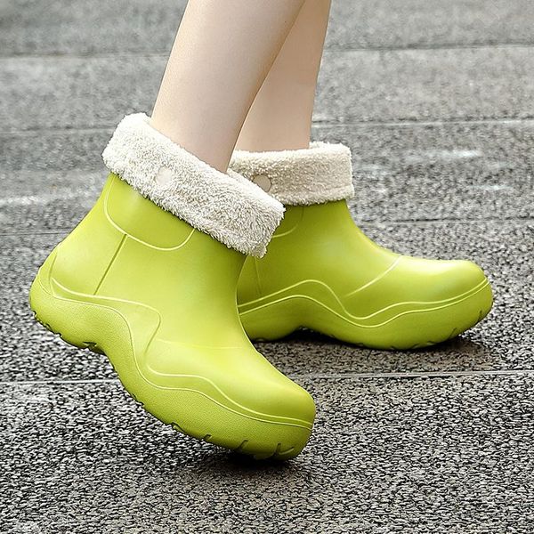 

slippers brand women winter waterproof warm plush home cotton shoes couples non-slip casual indoor thick women's footwear, Black