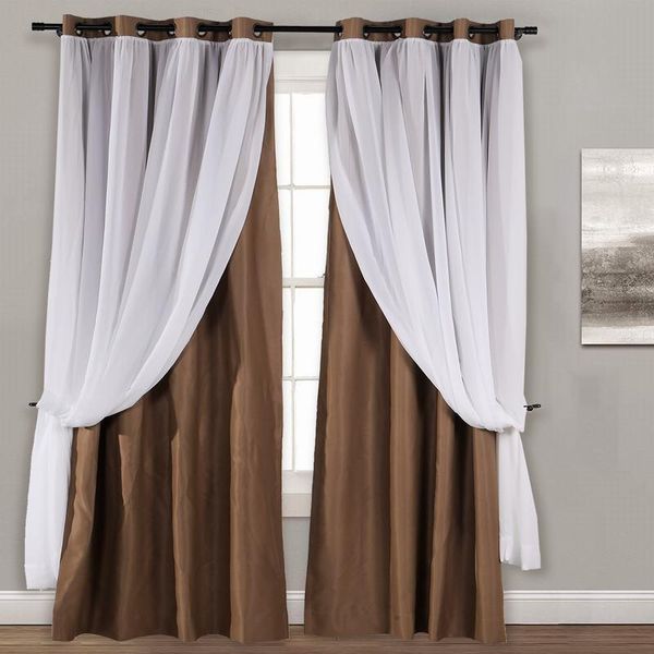 

curtain & drapes layered mix& elegance white crushed voile x blackout grommet panel (1 2-layer drapery) drapifytex eli