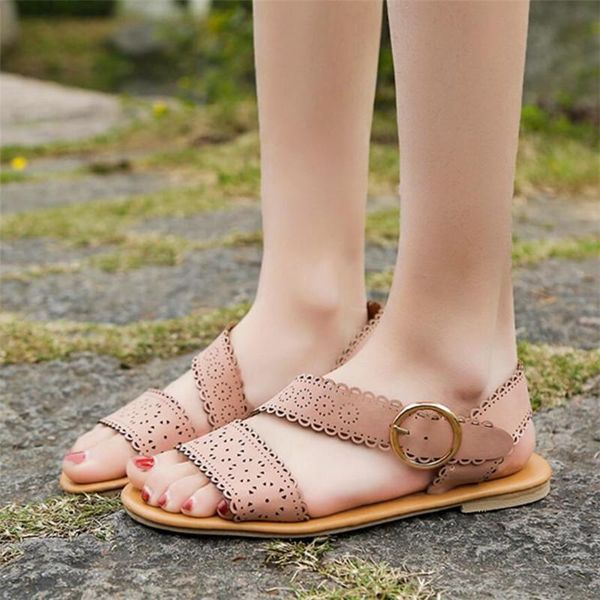 

summer women beach shoes woman sandals flat gladiator female sandalen brown black