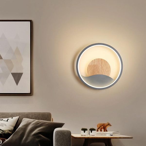 

wall lamps 12w nordic for bedroom led wandlamp luminaria modern wood lights home decor hallway light fixtures ac90-260v