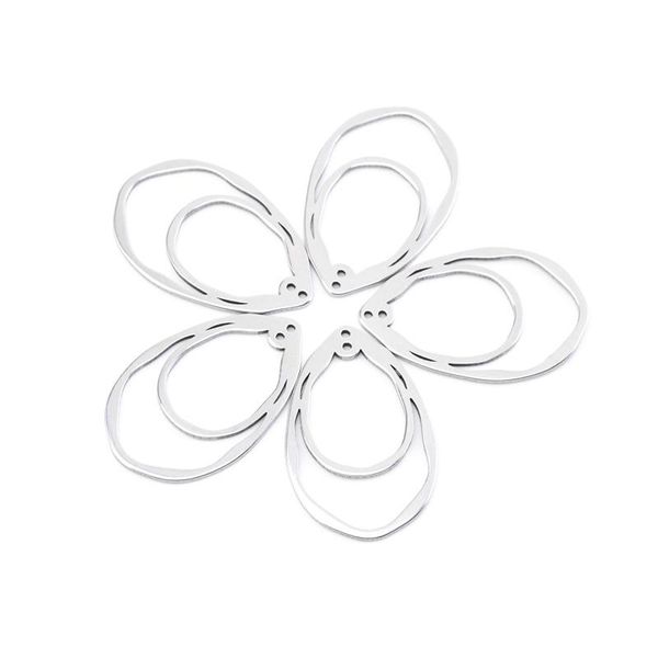 

charms ckysee 10pcs/lots stainless steel water drop hollow pendant jewelry diy accessories length 20mm width 12.5mm, Bronze;silver