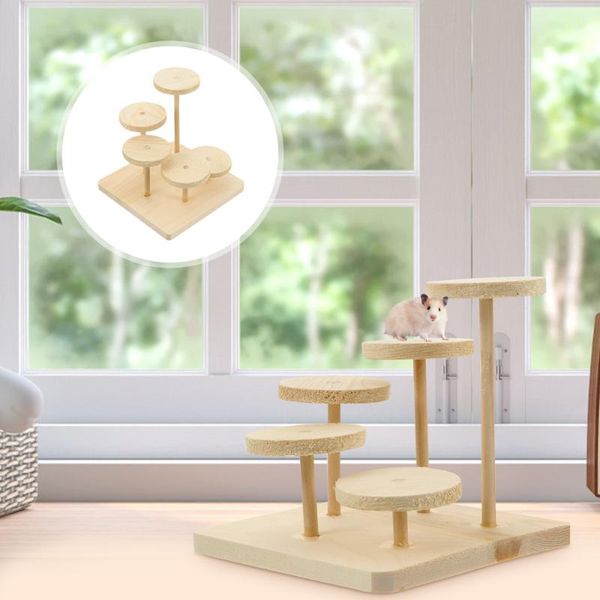 

hamster playground wooden small animal activity climbing stand platform supplies