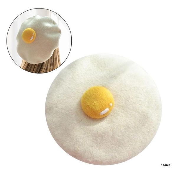 

berets women kids girls winter faux wool beret creative kawaii cute poached egg vintage warm artist painter beanies hat, Blue;gray