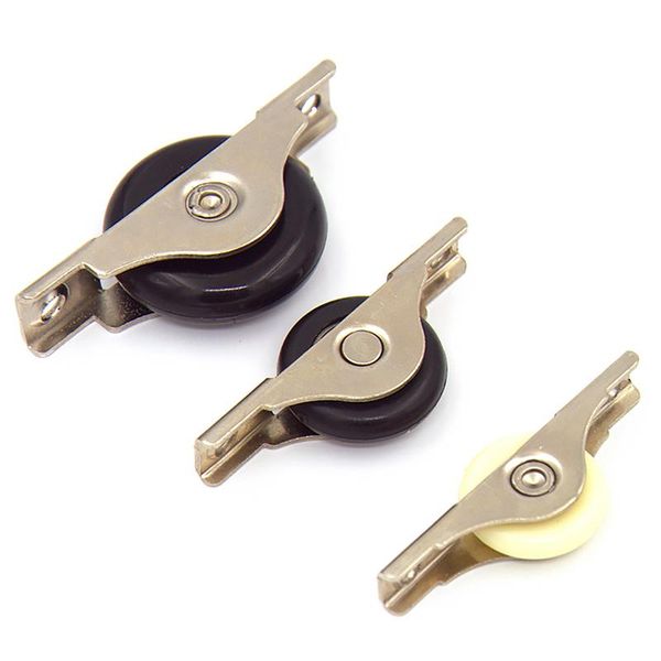 

4pcs iron frame+nylon mute wheel sliding door cupboard/window groove load-bearing pulley bathroom/cabinet/wardrobe other hardware