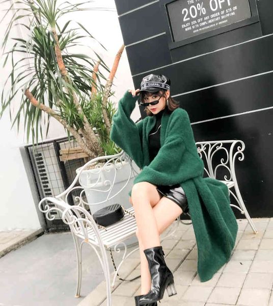 

sweaters autumn and winter women's fashions velvet bat thick shirt drop long fake vison mesh sweater, White;black