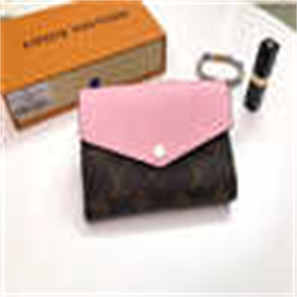 

wallets luxury m60140 short wallet pink leather compact long brand chain wallet pouches key card holders cases purse clutch designer, Black;red