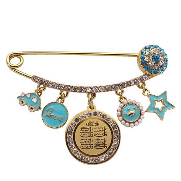 

pins, brooches zkd muslim islam four qul suras stainless steel pin brooch baby, Gray