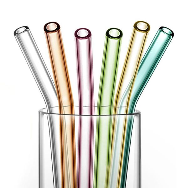 

drinking straws reusable glass high borosilicate straw drinks bar accessoroy for