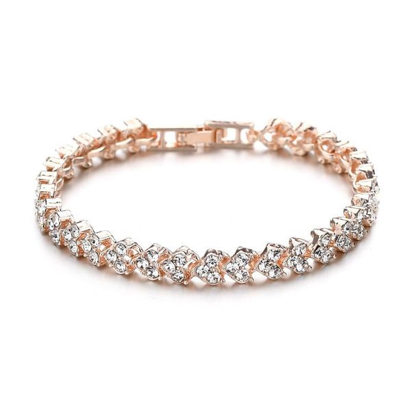 

fashion simple jewelry inlaid love zircon bracelet for women luxury namour charm gift all seasons bracelets, Golden;silver