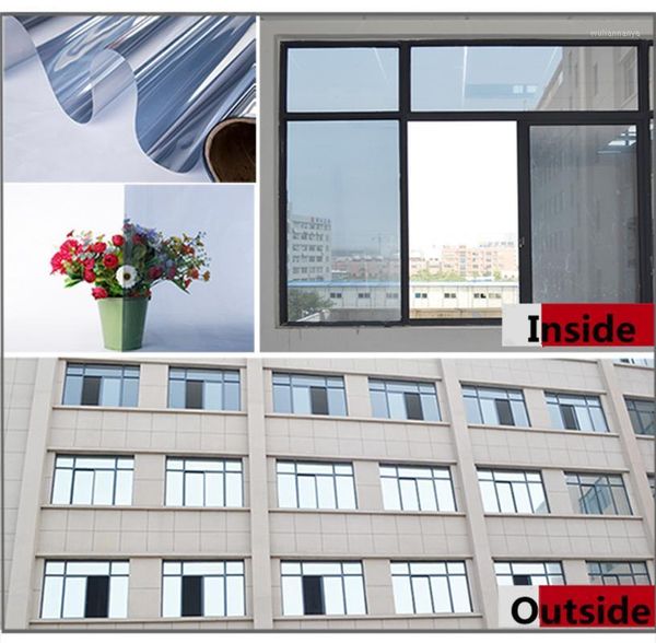 

vlt20% one way mirrored solar tint film self adhesive sticker decals shading vinyl house decoration 50cmx700cm car sunshade1