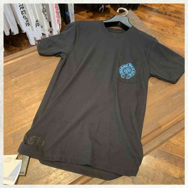 

t-shirt blue cross crosin print short sleeve tee, White