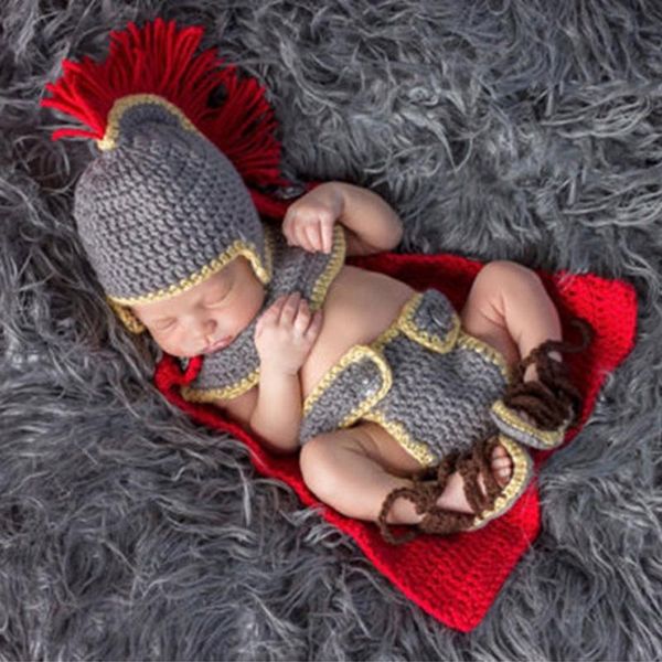 

caps & hats toddler kids set knitted crochet knight cool suit pography props for born baby handmade infant clothes, Yellow