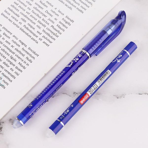 

gel pens blue and white porcelain 0.5mm student erasable neutral refill set plus rubber boutique creative gift stationery