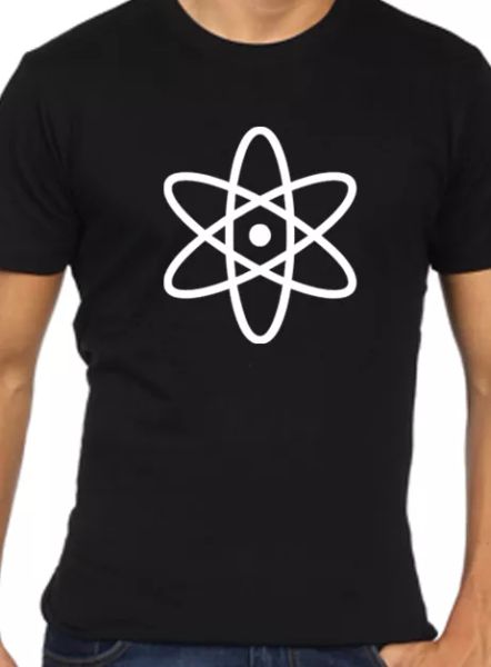 

Atom Camiseta SÃ­mbolo Negro de Hombre, White;black