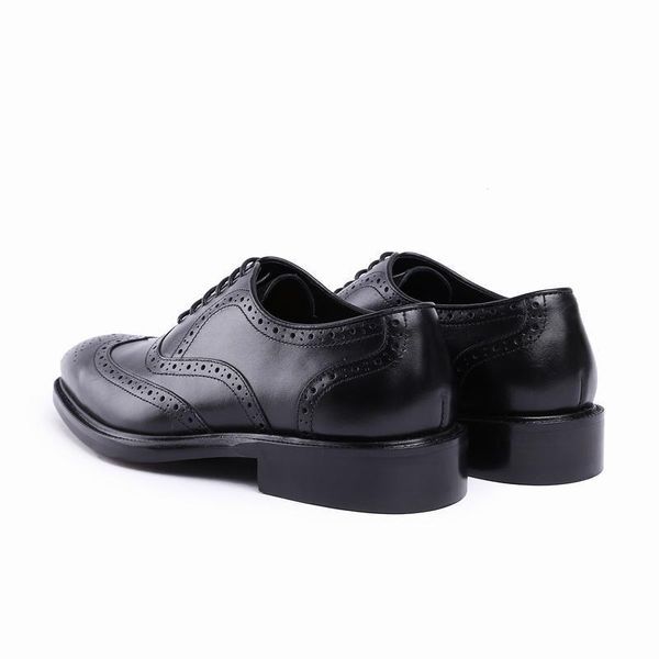 

dress shoes fashion pointed toe black oxfords mens business formal genuine leather wedding footwear zapatos hombre