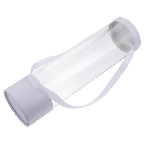 

gift wrap 1pc round pvc transparent long tube preserved flower box bouquet packaging party decorations