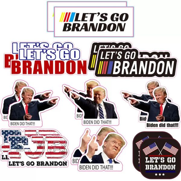 

dhl let's go brandon flags sticker for car trump prank biden pvc stickers xu