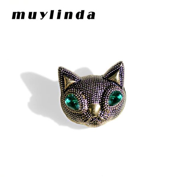 

pins, brooches muylinda vintage cute cat pins metal animal coat collar brooch jewelry personalized badge and scarf clip accessories, Gray