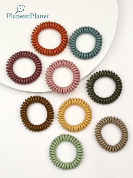 

flaneurplanet jelly colored spiral hair ties set of 9pcs assorted colors ring1