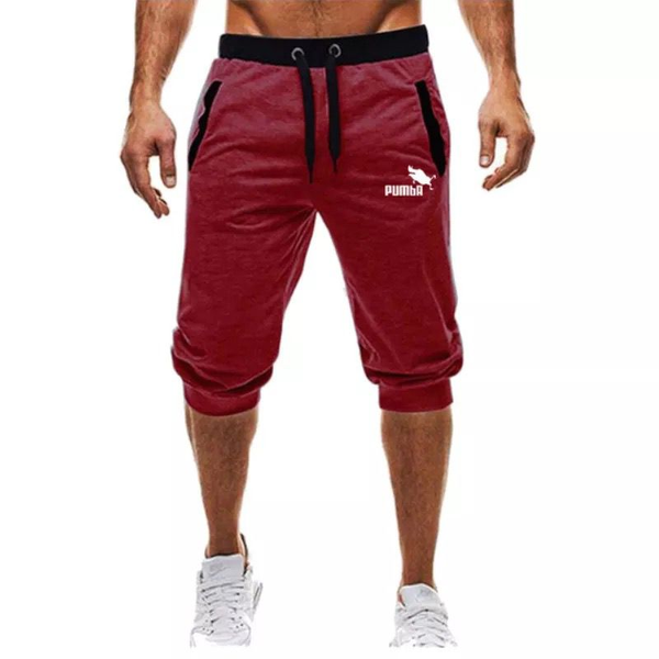 

gym clothing 2021 men's beach shorts summer casual fitness street fashion plus size 3xl trousers sports pants cropped men, White;black
