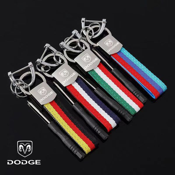 

keychains 3 colors car metal key chain germany italy flag for dodge dart charger durango str challenger avenge caliber nitro, Silver