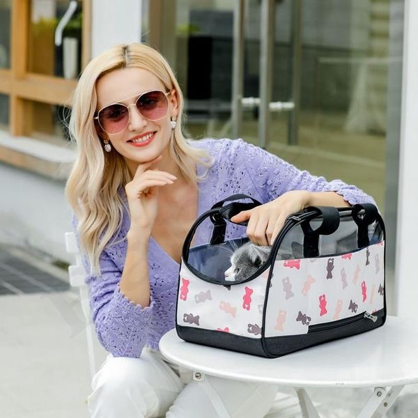 

dog car seat covers cat single shoulder bags portable mesh breathable pets carrier handbag for outdoor travel puppy kitten