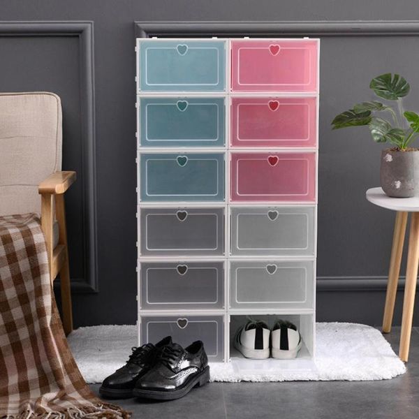 

shoe box set stackable storage foldable clear assembled plastic organizer single home clothing & wardrobe