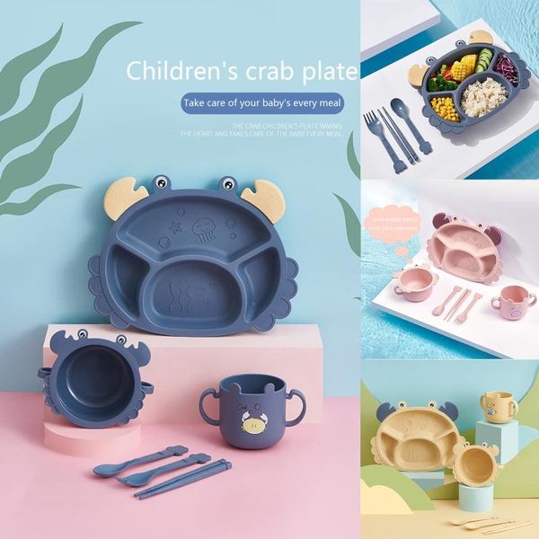

bowls 1set baby silicone plate feeding dishes bpa suction toddle training tableware cute cartoon bear colorful for kids