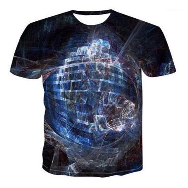 

men's t-shirts t-shirt casual short sleeve o-neck fashion funny printed 3d clock brand, White;black
