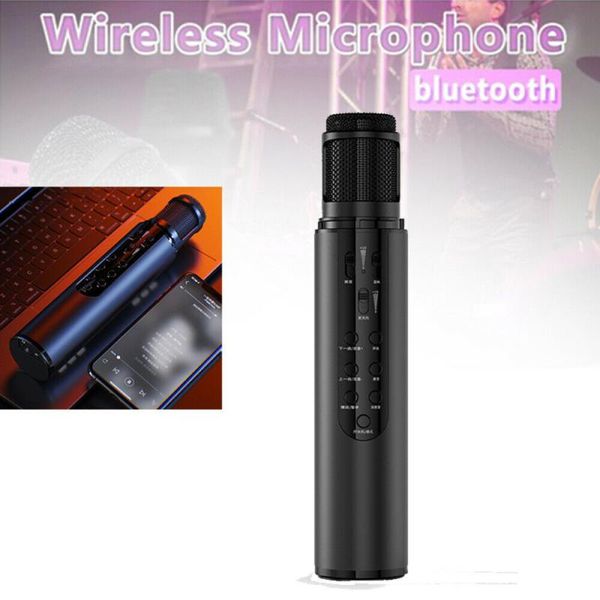 

multifunctional bluetooth smartphones sound card live wireless microphone handheld audio for party ktv speech home electronic microphones
