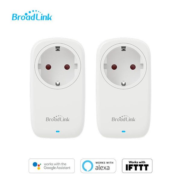 

smart home control 2-pack eu 16a wifi socket broadlink sp4 electrical plugs sockets, outlets voice by alexa and google