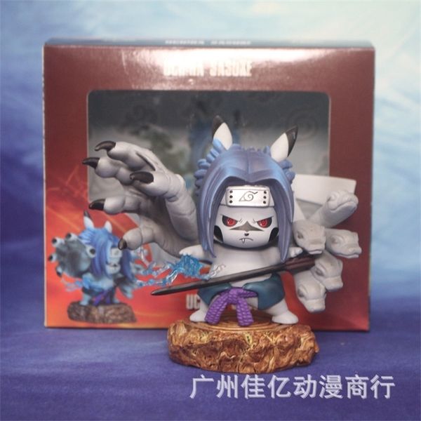 

naruto q version curse printing sasuke cos pickup animation hand-made car decoration chassis doll model