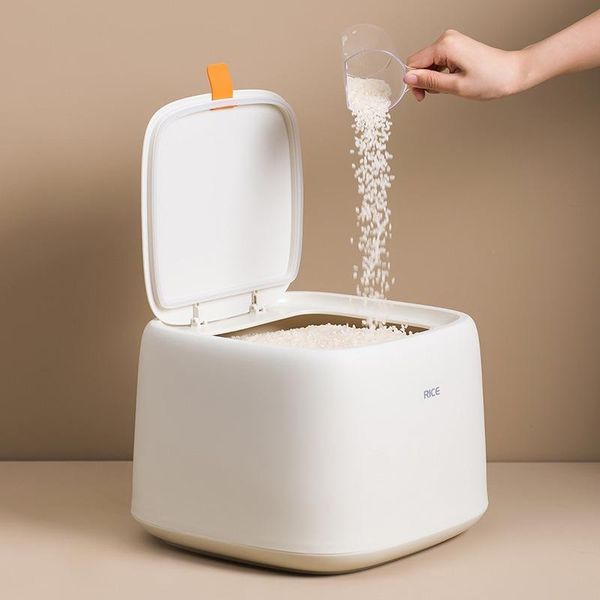 

storage bottles & jars 10kg kitchen rice box cereal dispenser bucket plastic sealed insect-proof moisture-proof food container
