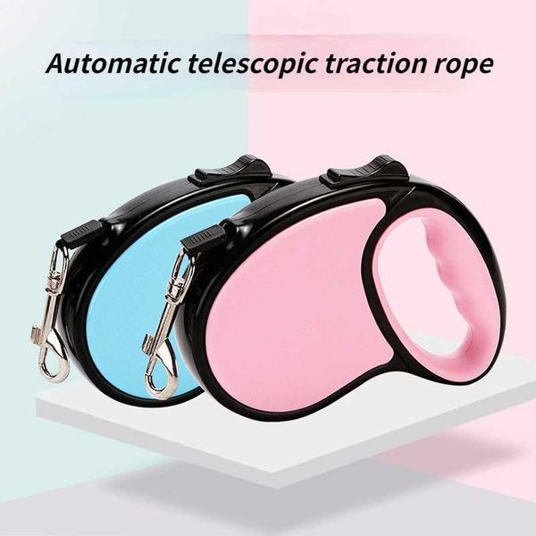 

style dog traction rope chain automatic retractor walk pet collars & leashes
