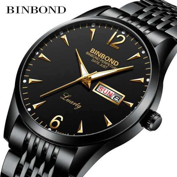 

wristwatches 2021 luxury men's quartz wristwatch stainless steel watches brand week date men reloj hombre, Slivery;brown