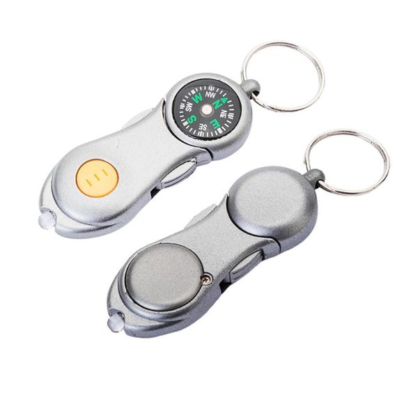 

outdoor multifunctional aluminum alloy compass buckle wilderness production portable key ring gadgets