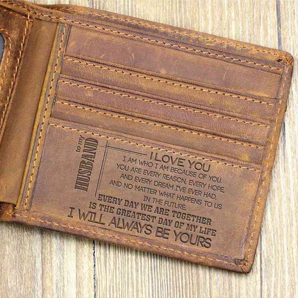 

"to my husband" custom leather wallet,engraved wallets gifts for men on birthday,valentines day,christmas day drop, Red;black