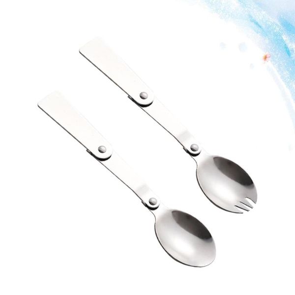 

forks 2 in 1 folding fork spoon set portable multipurpose and