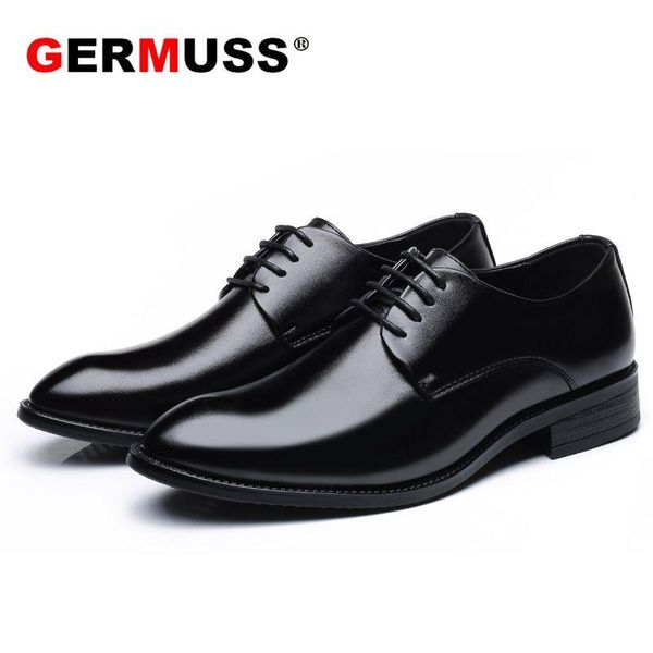 

dress shoes 2021 men comfortable sell oxfords leather pointed formal business male wedding flats big size 37-48, Black