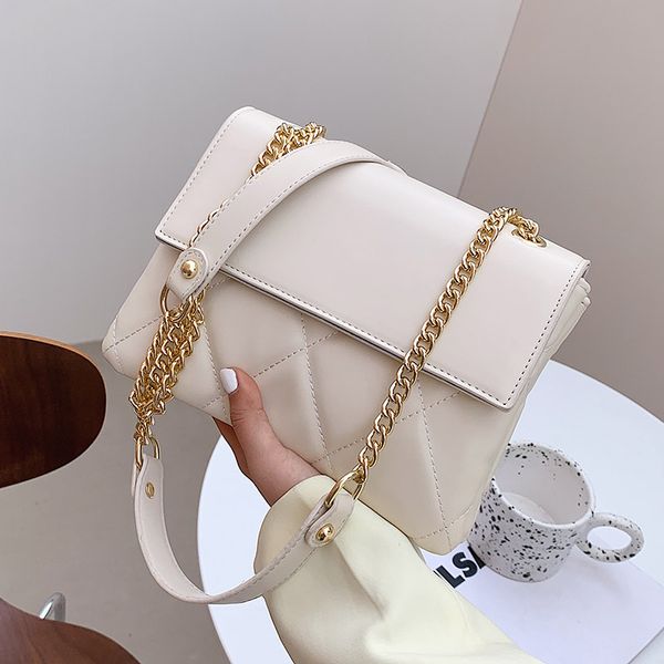 

double pockets design small pu leather crossbody bags for women 2021 summer chain shoulder purses lady luxury travel handbags l0